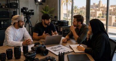 Équipe d’une société de production audiovisuelle en Oman