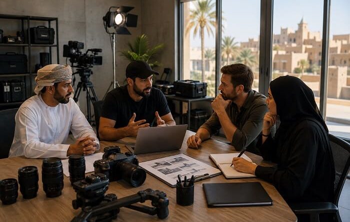 Équipe d’une société de production audiovisuelle en Oman