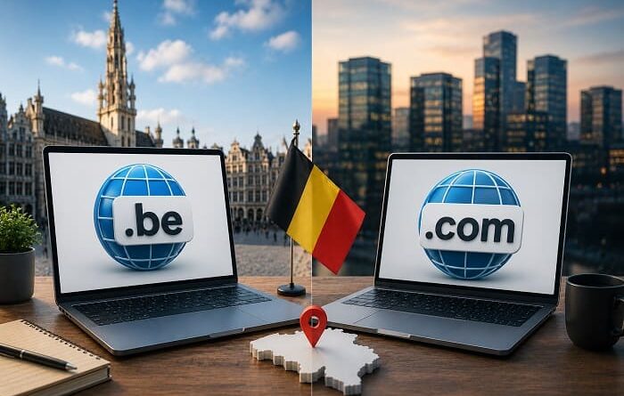 Comparaison entre les extensions .be et .com pour le SEO en Belgique
